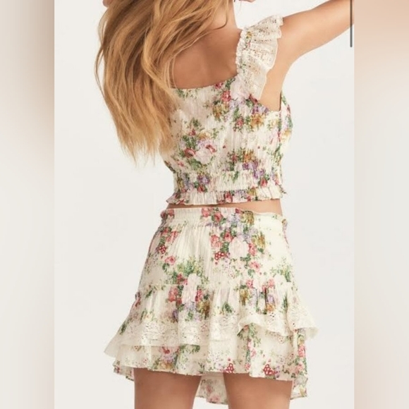 Love Shack Fancy- Agnessa Skirt- Shining Gemstone - Picture 3 of 8